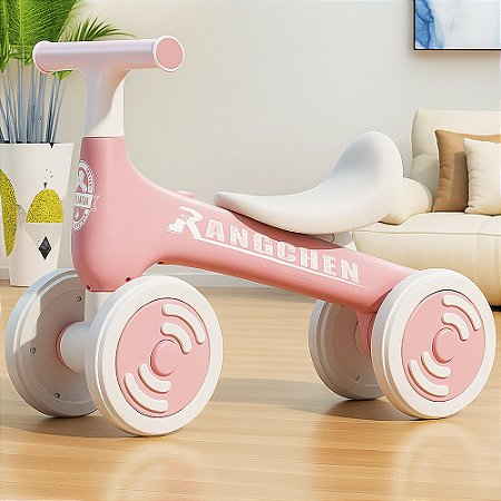 Bicicleta de Equilíbrio Infantil 4 Rodas Rosa - 84351