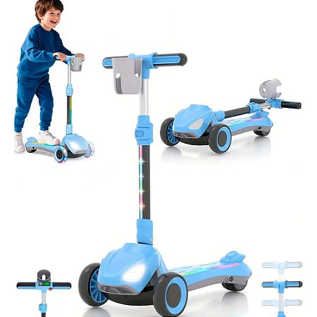 Patinete Elétrico 3 Rodas Dobrável 60w Com Luz Led Infantil - 81986