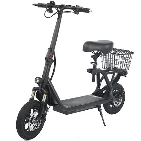Patinete Elétrico 800W Scooter C/ Assento Amortecedores 35km/h - 81416