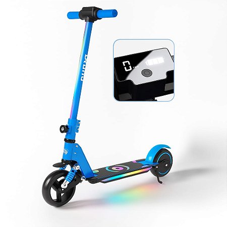 Patinete Elétrico 130w Dobrável 6,5 Polegadas Com Led 70Kg Azul - 81928