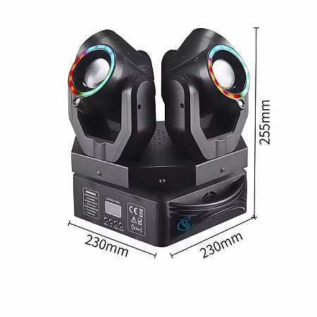 Strobo Moving Head Duádruplo 150W RGBW Bivolt - 66011