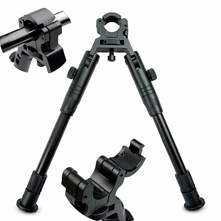 Bipod Ajustavel Bipé Tático Abs Retrátil Alumínio 215-250mm - 82499