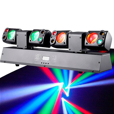 Moving Beam Head 4 Leds Dmx 80w C/controle Remoto 23 Canais - 82496