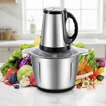Processador Inox Elétrico 1800w Moedor Carne 220v - 82697