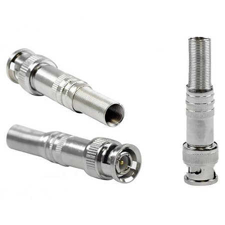 Conector BNC Macho com Mola - pacote com 100 Unidades - 81662