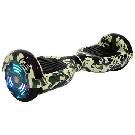 Skate Elétrico com Bluetooth e Roda de 6.5" Polegadas Hoverboard Exército Camuflado - 81882-1
