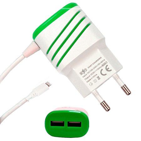 Carregador de 3.1A - Verde - 82305