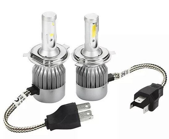 Conjunto 2 Lâmpadas Led para Farol H4  - 36w Led Super Branco Frio 6000k - 82055