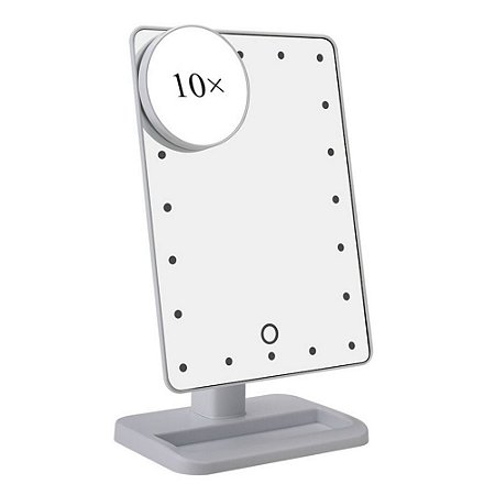 Espelho para Camarim e Maquiagem Com Luz Led e Bluetooth - Branco - 83005