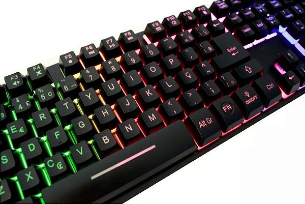 Teclado Gamer Iluminado Semi Mecânico Rgb - Usb - 83036