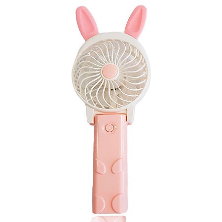 Mini Ventilador USB Portátil Dobrável - Coelinho Rosa - 82978-3