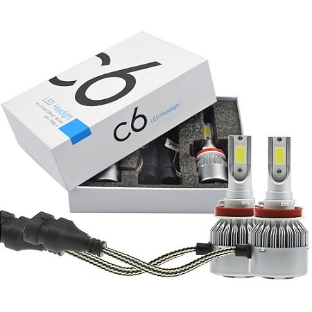 Conjunto 2 Lâmpadas Led para Farol H11 Com Cooler  - 36w Led Super Branco Frio 6000k - 82057