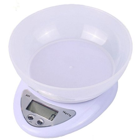 Balança Digital para Cozinha de 1kg a 5kg - Branca - 81488