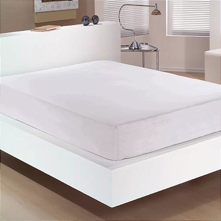 Capa de Colchão casal Queen Size 1.58X1.98X0.30 - Branco - 82575