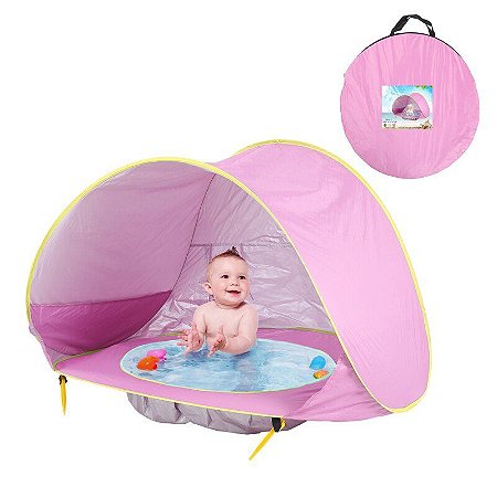 Barraca de Praia e Piscina para Crianças - Rosa - 83090