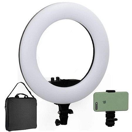 Iluminador Led Ring Light Profissional Para Maquiagem, Vídeo, Youtuber e Blogueira com Tripé de 160cm - 83068