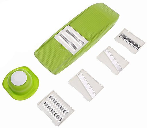 Cortador e Fatiador De Legumes/Frutas Com 5 Lâminas Verde - 82494