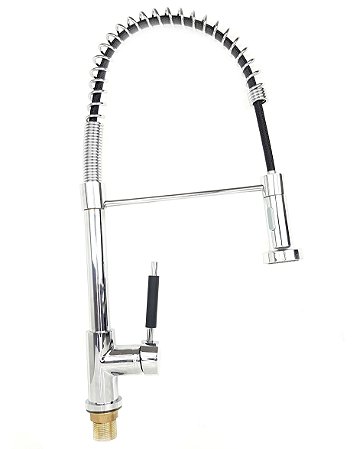 Torneira Flexível Gourmet Com Mola Extensora de Bancada - Preta - 83073