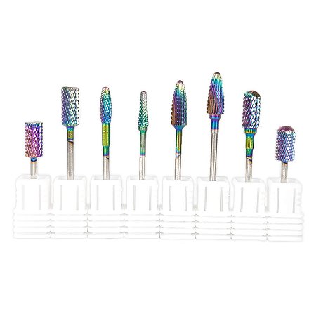 Broca de Tungstênio para Modelagem e Acabamento de Unhas em Gel - 8 Unidades - 83078