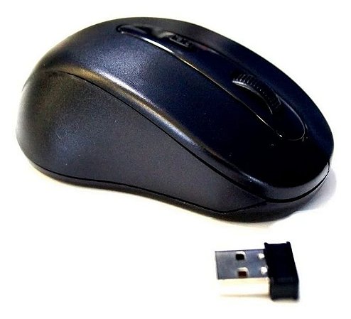 Mouse Sem Fio 1600Dpi USB 2.4ghz Compacto - Preto - 82007-1