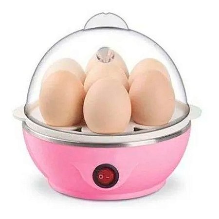 Cozedor de Ovos Multifuncional a Vapor Elétrico de 110v - Rosa - 82711-1