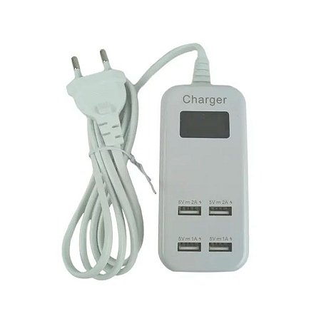 Carregador Universal com 4 Portas Usb Display Digital - 82291