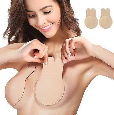 Sutiã Adesivo Invisível Levanta Seio não Marca - Bege Tamanho M - 83092