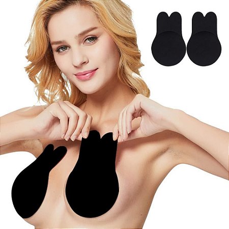 Sutiã Adesivo Invisível Levanta Seio não Marca - Preto Tamanho M - 83092