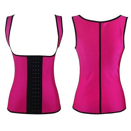 Cinta Corselete Ajustável Modeladora com Alça para Abdômen - Rosa Tamanho XXXL - 82029