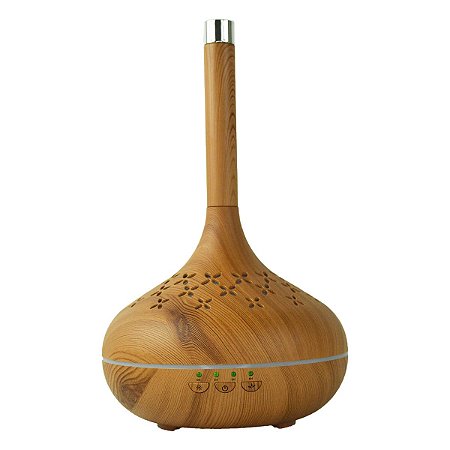Difusor de Aromas com Led Portátil - Madeira Clara - 82963-1