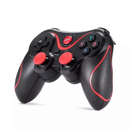 Controle Bluetooth para Android, IOS e PC de 4" até 6" - Preto e Vermelho - 82558