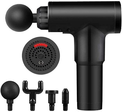 Pistola de Massagem Muscular Profunda - Preta - 83042