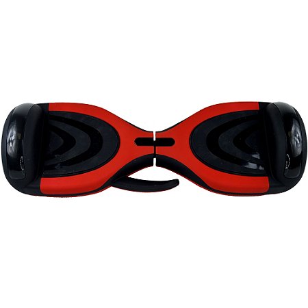 Skate Elétrico Hoverboard Original 6,5" Led com Alça - Vermelho com Preto - 27070