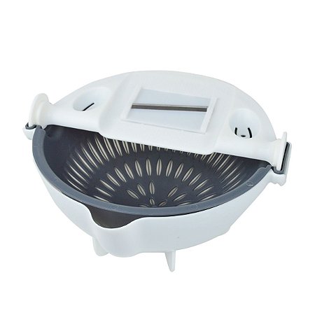 Fatiador e Cortador De Legumes com Escorredor 7 tipos em 1- Branco - 82988-1