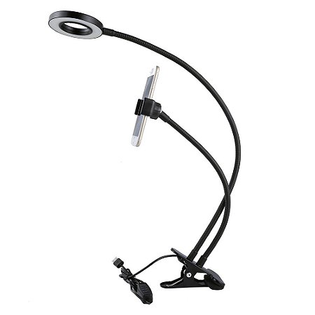 Iluminador Led Ring Light De Mesa Clip On Suporte Celular - 82532