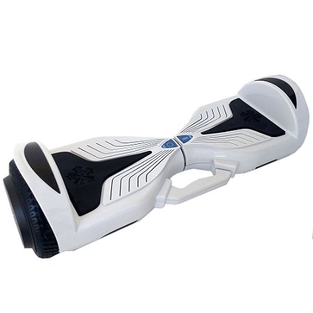 Skate Elétrico Hoverboard Original 6,5" Led com Alça Grande - Branco - 27102