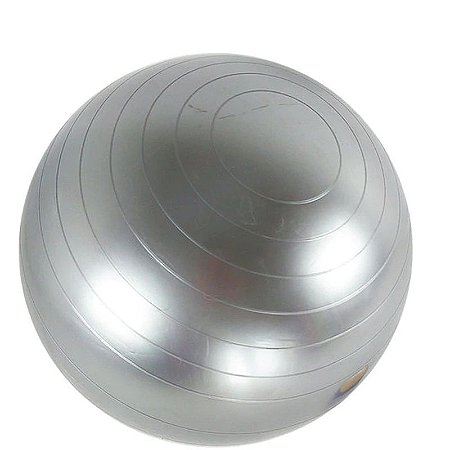 Bola Suiça Pilates 65cm Com Bomba Yoga Abdominais 150 A 200k Prata - 81186