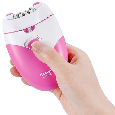 Depilador Elétrico De Perna Braços Axilas Buço Feminino Usb Branco e Rosa - 81892