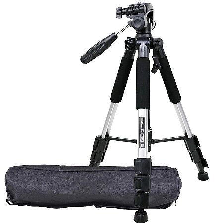Tripé Profissional para Foto e Vídeo de 1,50m + Bolsa para Transporte - 83202
