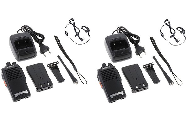 Kit 2 Rádios Comunicadores Baofeng  BF-777S  Com Base e Fone - 80871