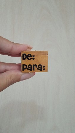 Carimbo - De: Para: (pontos em formato de coração)