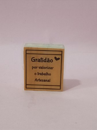 Carimbo - Gratidão por valorizar o trabalho artesanal