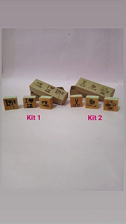 Kit 3 mini Carimbos - Costura