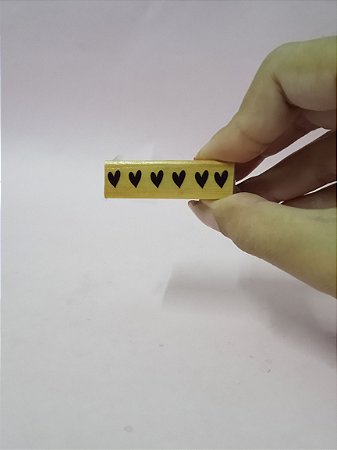 Carimbo - Corações horizontais