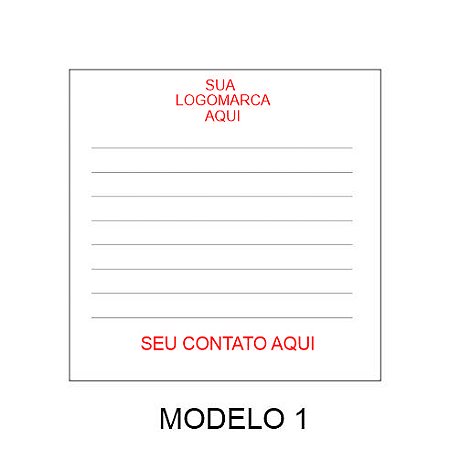 Bloco de anotações 9x9cm