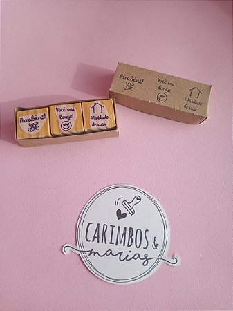 Kit 3 mini carimbos - Kit Professor 3