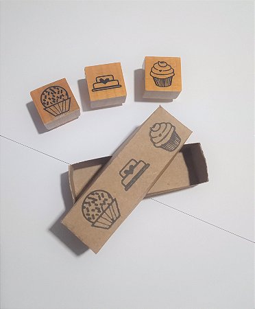 Kit 3 mini carimbos - Kit Doceira (o) 1
