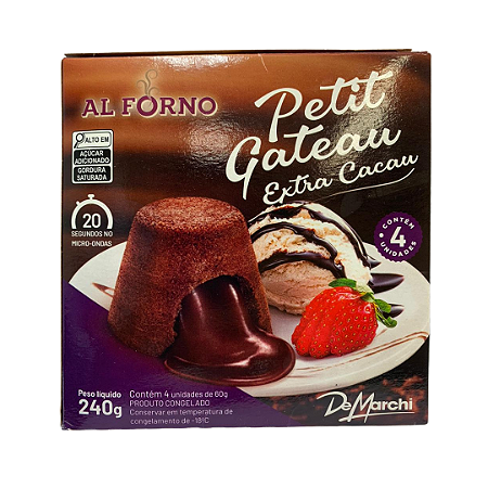 PETIT GATEAU EXTRA CACAU 240G - AL FORNO