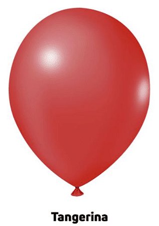 BALÃO LISO REDONDO - JOY Nº 08 - TANGERINA  - Pacote com 50 unidades