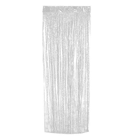 CORTINA METALIZADA DECORATIVA - PRATA - 1 unidade